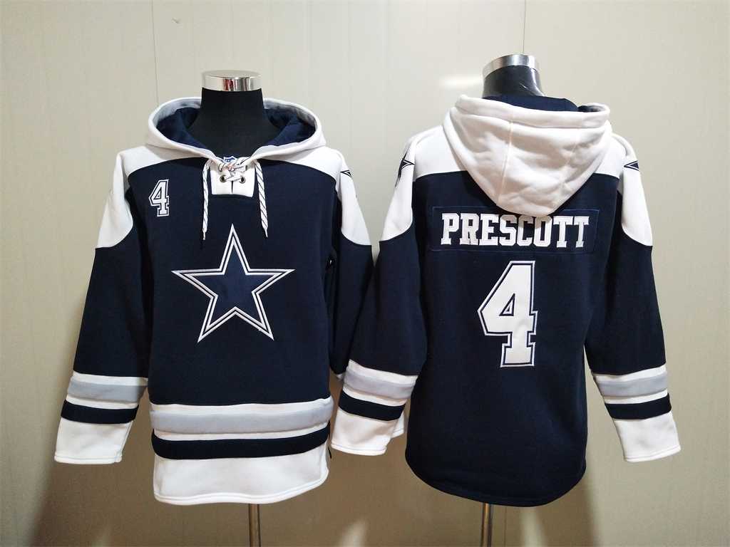 Cowboys 4 Dak Prescott Navy Blue All Stitched Sweatshirt Hoodie,We sell and wholesale Cowboys 4 Dak Prescott Navy Blue All Stitched Sweatshirt Hoodie on line form chian!